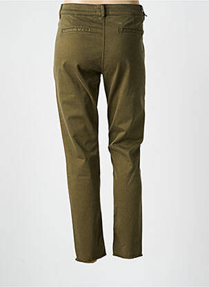 Pantalon chino tissage popeline taille normale vert FIVE femme