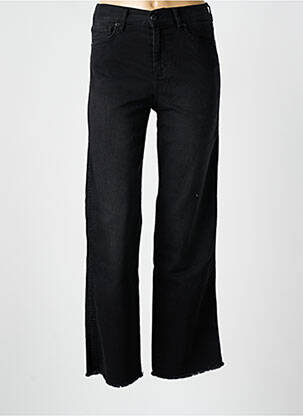 Jeans coupe droite taille haute taille haute noir FIVE femme