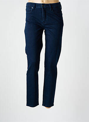 Jeans coupe slim tissage brut taille haute bleu FIVE femme