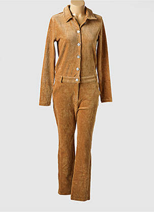 Combi-pantalon fermeture boutonnée sur le devant manches longues beige VILA femme