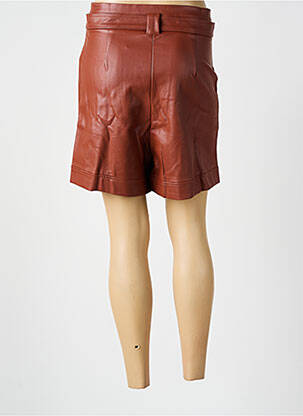 Short taille à pinces taille haute marron GRACE & MILA femme