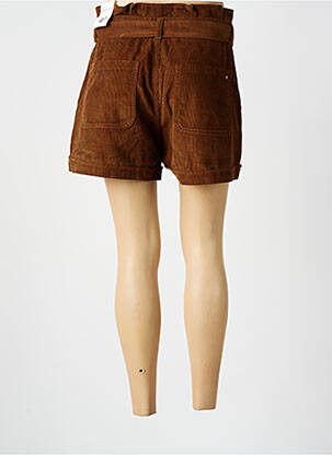 Short taille à pinces taille haute marron LA PETITE ETOILE femme