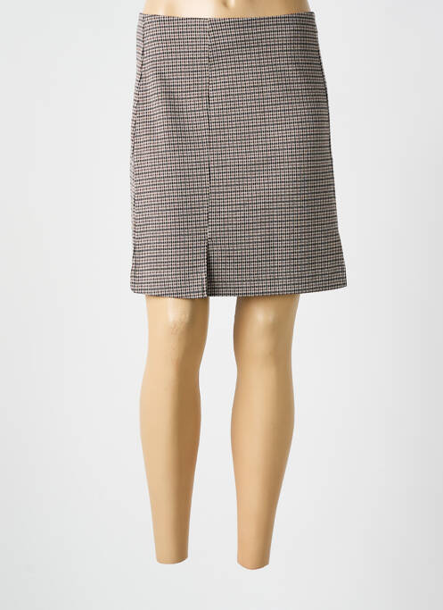 Jupe courte beige ICHI pour femme