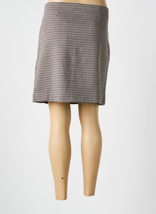 Jupe courte beige ICHI pour femme