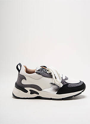 Baskets tissage satiné talon de 4 à 6cm blanc VANESSA WU femme
