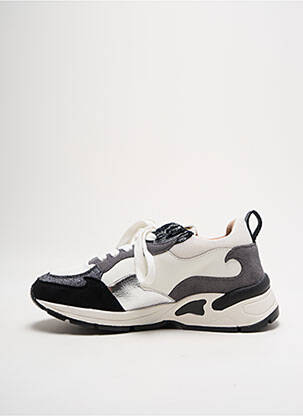 Baskets tissage satiné talon de 4 à 6cm blanc VANESSA WU femme