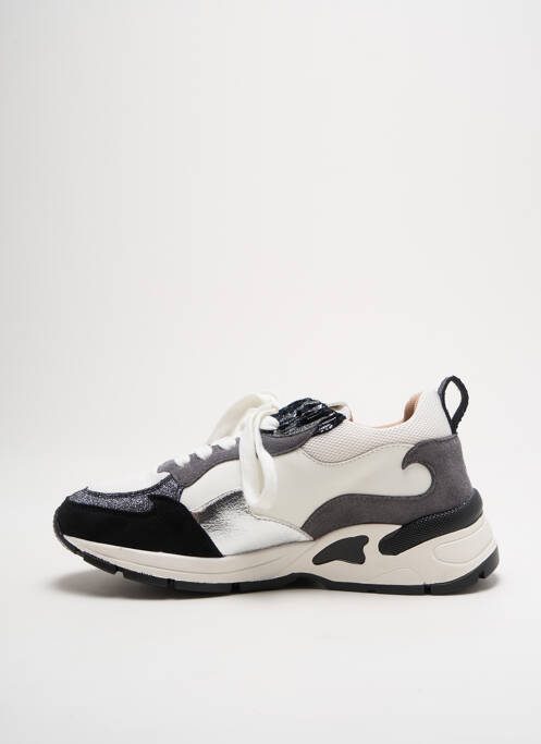 Baskets tissage satiné talon de 4 à 6cm blanc VANESSA WU femme