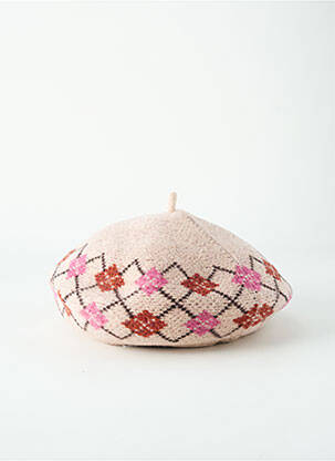 Bonnet beige ICHI pour femme