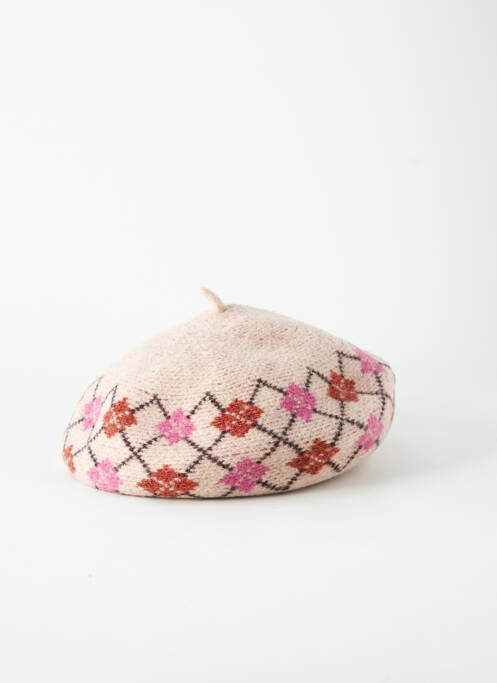 Bonnet beige ICHI pour femme