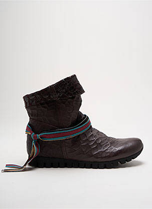 Bottines/boots matière lisse talon plat jusqu'à 3cm violet FELMINI femme