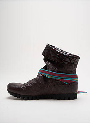 Bottines/boots matière lisse talon plat jusqu'à 3cm violet FELMINI femme