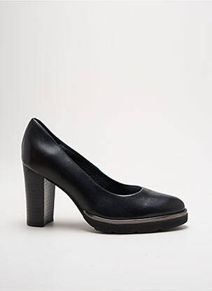 Escarpins tissage satiné talon de 7 à 9cm noir MYMA femme