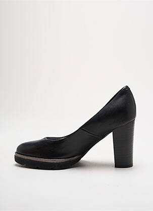 Escarpins tissage satiné talon de 7 à 9cm noir MYMA femme