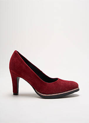 Escarpins nubuck talon de 7 à 9cm rouge MYMA femme
