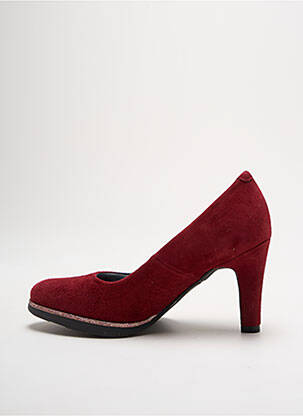 Escarpins nubuck talon de 7 à 9cm rouge MYMA femme