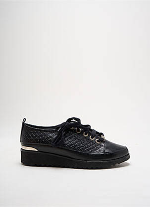 Baskets matière lisse talon de 4 à 6cm noir MYMA femme