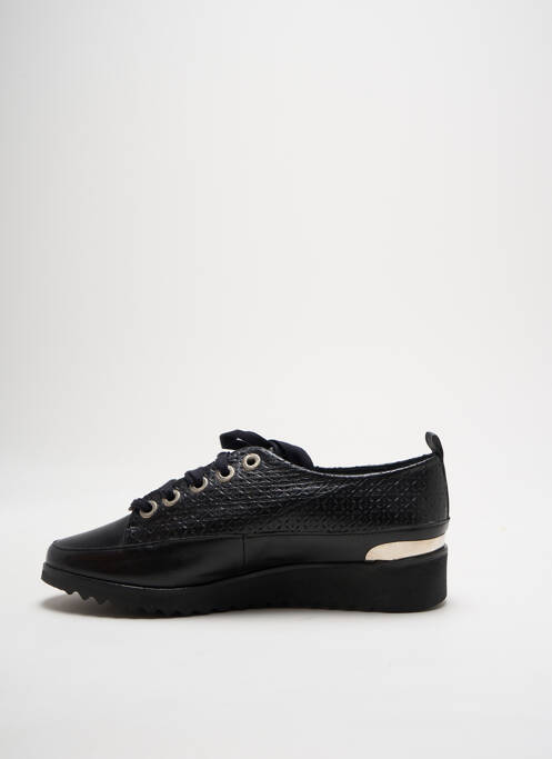Baskets matière lisse talon de 4 à 6cm noir MYMA femme