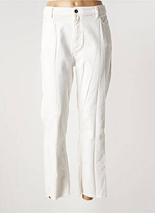 Jeans coupe droite stretch taille normale beige LA FEE MARABOUTEE femme