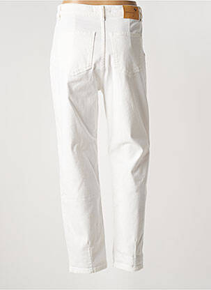 Jeans coupe slim stretch taille haute blanc LA FEE MARABOUTEE femme