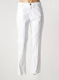 Pantalon slim tissage popeline taille normale blanc KOCCA femme