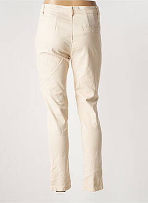 Pantalon chino fermeture zippée sous rabat boutonné beige KOCCA femme