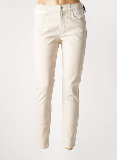 Jeans coupe slim stretch taille normale beige CURRENTE/ELLIOTT femme