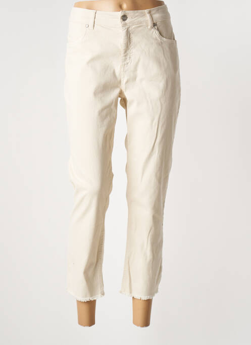 Jeans coupe slim stretch taille normale beige SIGNE NATURE femme
