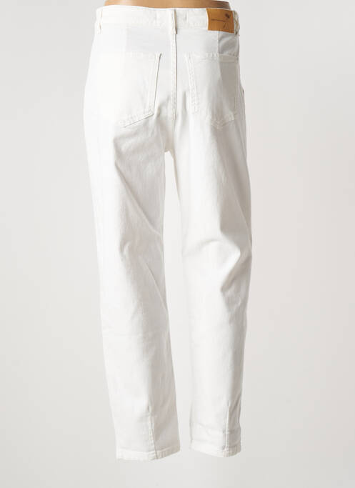 Jeans coupe slim stretch taille haute blanc LA FEE MARABOUTEE femme