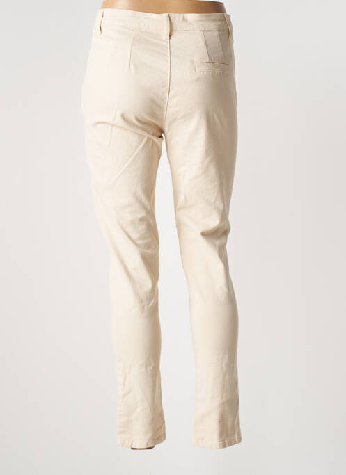 Pantalon chino fermeture zippée sous rabat boutonné beige KOCCA femme