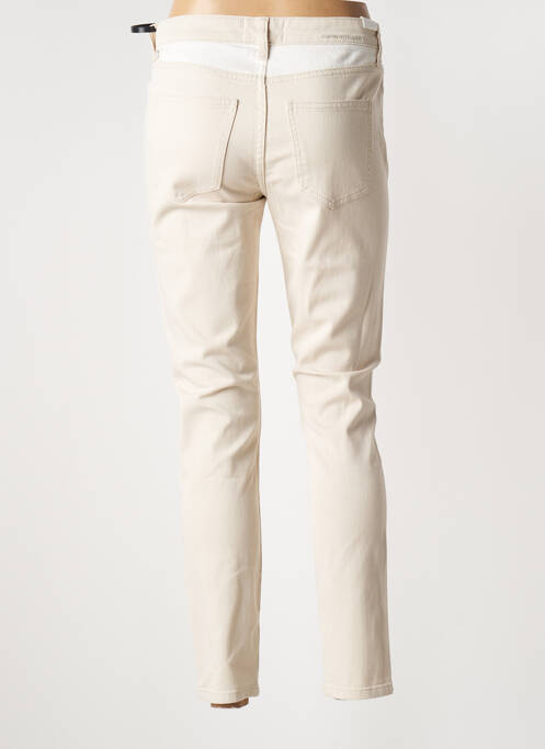 Jeans coupe slim beige CURRENT ELLIOTT pour femme