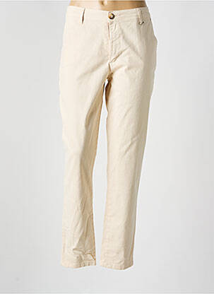 Pantalon chino tissage popeline taille normale beige KOCCA femme
