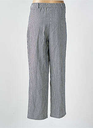 Pantalon large fermeture zippée sous rabat boutonné taille haute bleu O'MER femme