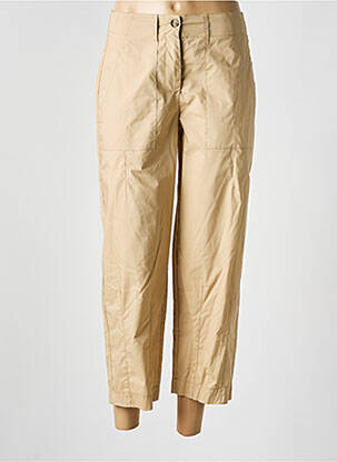 Pantalon 7/8 taille haute taille haute beige O'MER femme
