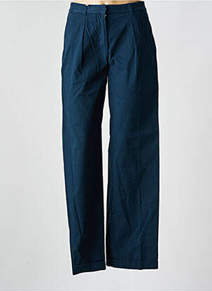 Pantalon droit tissage popeline taille haute bleu A.P.C. femme