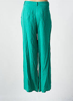 Pantalon large fermeture zippée sous rabat boutonné taille haute vert LA FEE MARABOUTEE femme