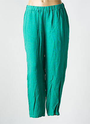 Pantalon droit taille haute taille haute vert LA FEE MARABOUTEE femme
