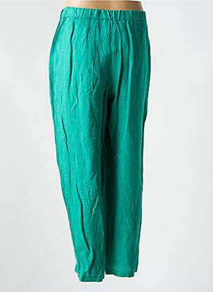 Pantalon droit taille haute taille haute vert LA FEE MARABOUTEE femme