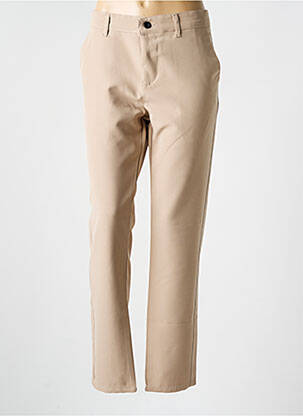 Pantalon droit tissage crêpe taille normale beige DJ PLUS femme