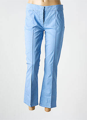 Pantalon 7/8 taille à pinces taille basse bleu SPORTMAX femme