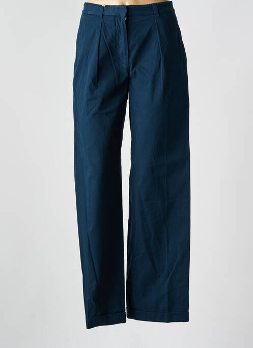 Pantalon droit tissage popeline taille haute bleu A.P.C. femme