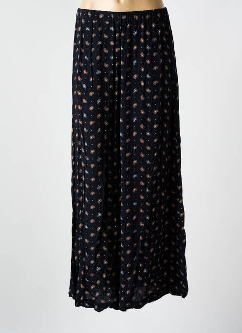 Pantalon large tissage crêpe taille normale noir I.CODE (By IKKS) femme