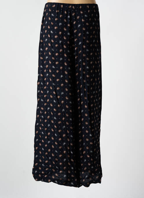 Pantalon large tissage crêpe taille normale noir I.CODE (By IKKS) femme