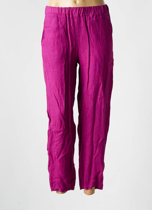 Pantalon droit violet LA FEE MARABOUTEE pour femme