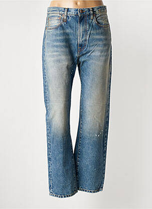 Jeans coupe droite effet usé délavé taille normale bleu R13 femme