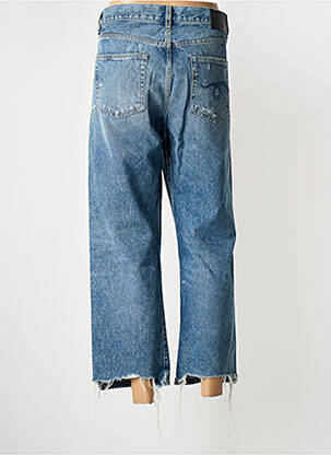 Jeans boyfriend finition franges taille normale bleu R13 femme