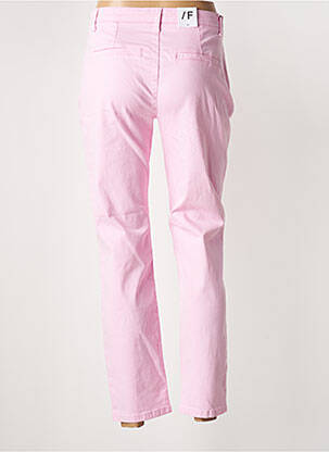 Pantalon chino fermeture zippée sous rabat boutonné taille normale rose SELECTED femme