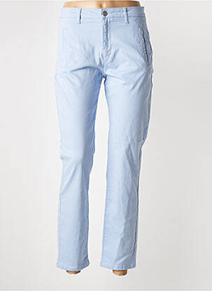 Pantalon chino fermeture zippée sous rabat boutonné taille normale bleu SELECTED femme