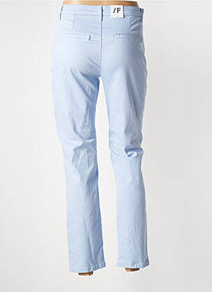 Pantalon chino fermeture zippée sous rabat boutonné taille normale bleu SELECTED femme