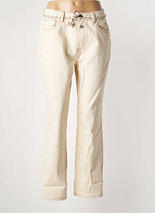 Jeans coupe droite stretch taille normale beige SEMICOUTURE femme