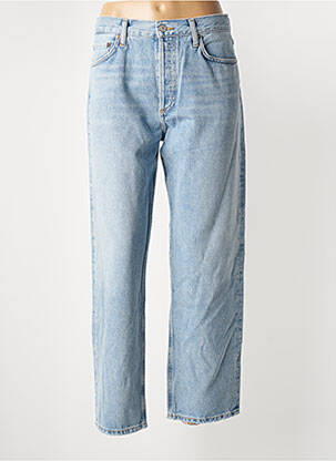 Jeans coupe droite stretch taille normale bleu AGOLDE femme